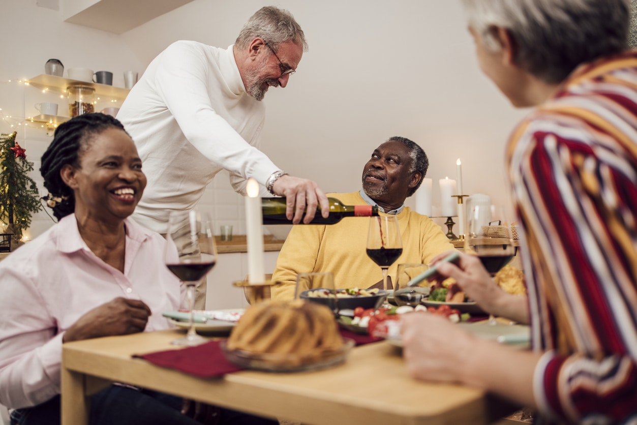 Small family gathering for the holidays.